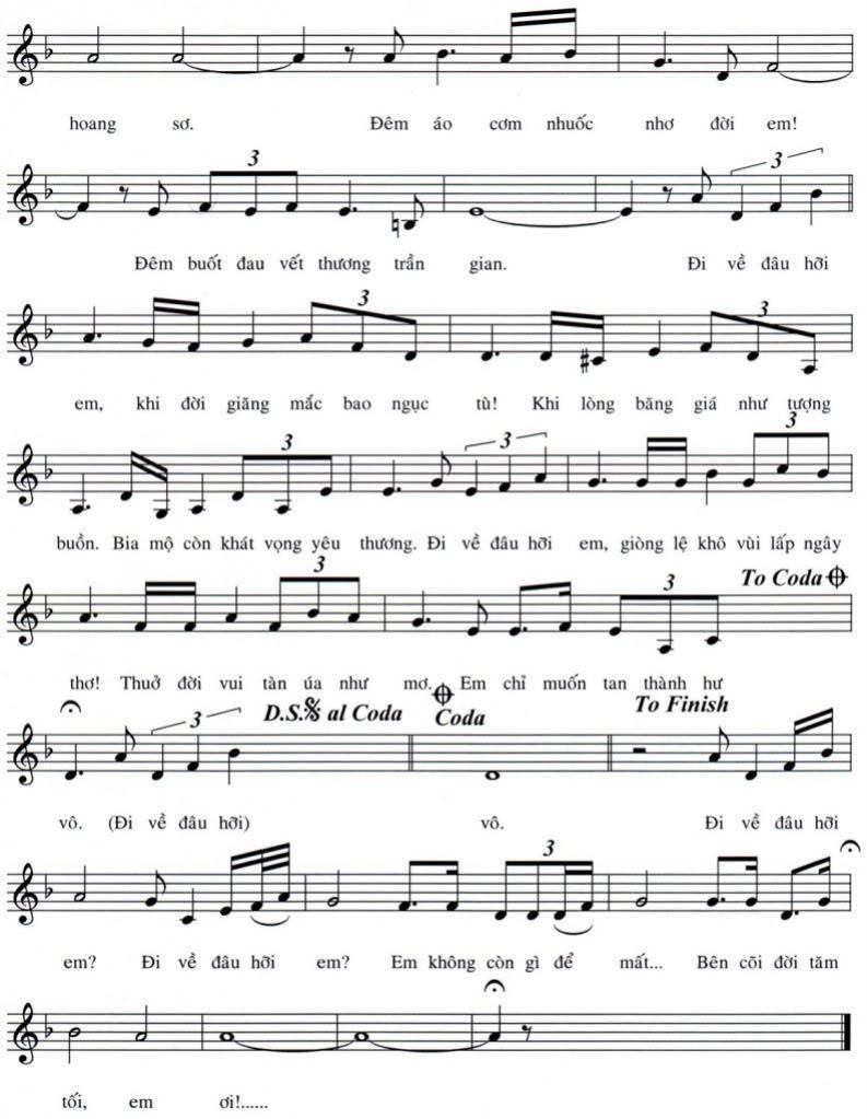 Sheet nhạc Vết Thương Đời Của Em 2